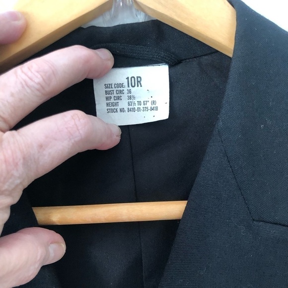Womens Navy ROTC navy color long sleeve blazer SIZE 10 - Picture 4 of 4